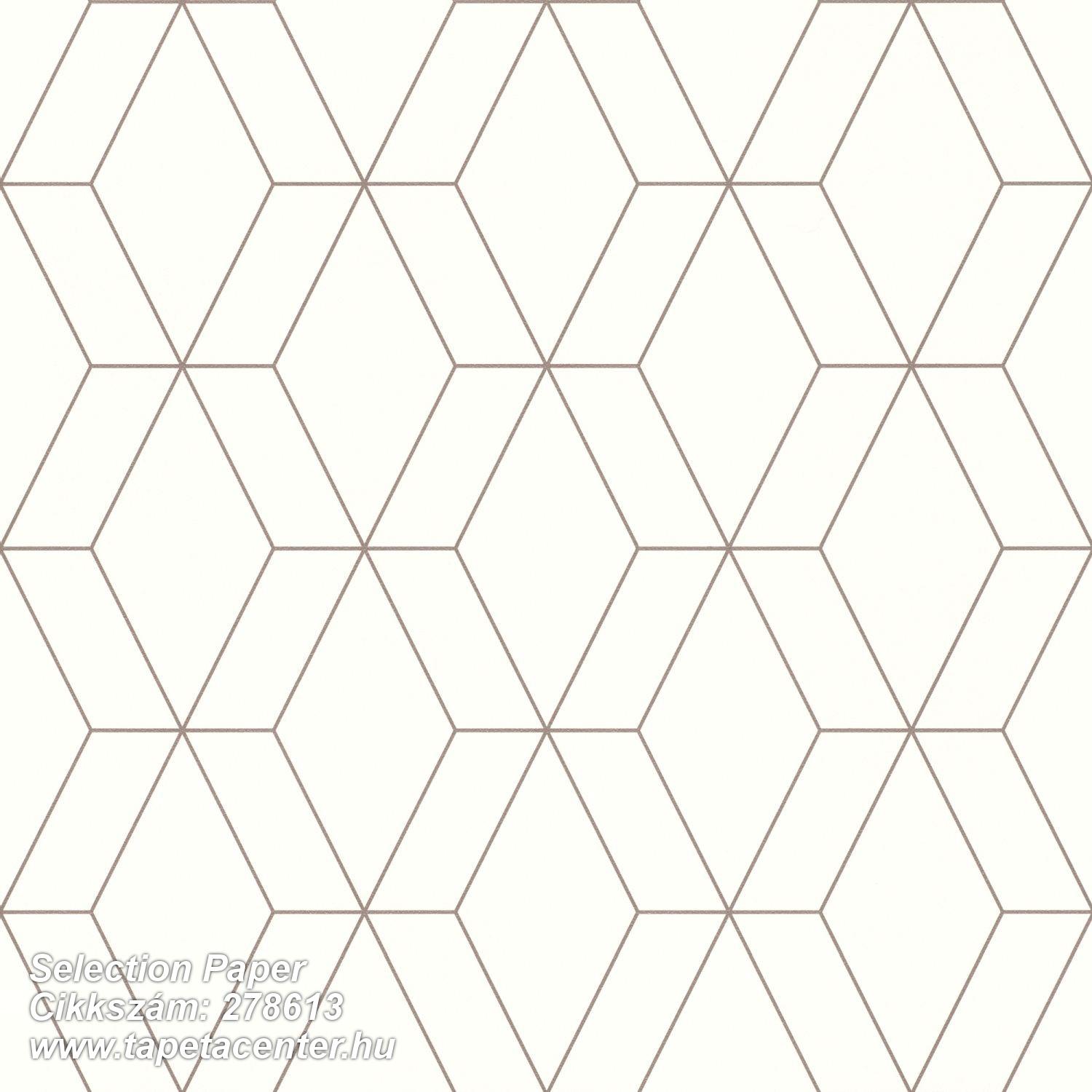 Geometriai mintás,fehér,papír tapéta 